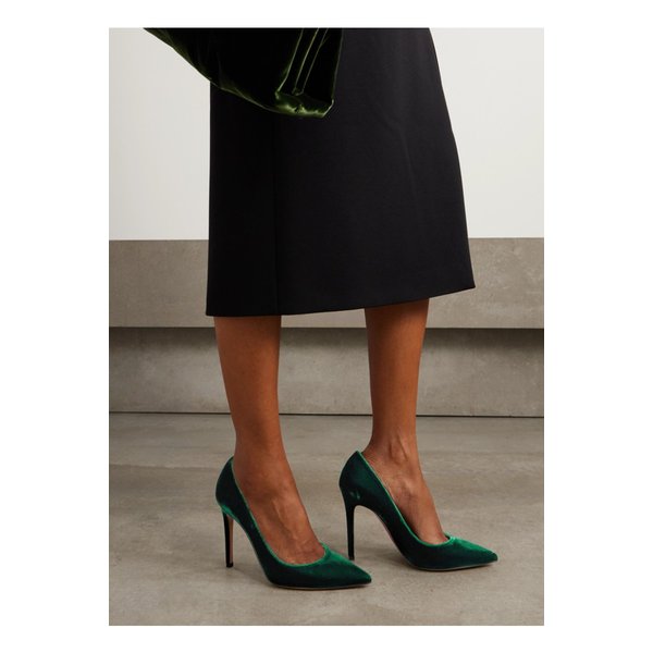 지안비토 벨벳 펌프스 105mm 다크 그린 46376663162902874