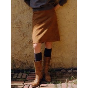 suede midi skirt (vintage brown)