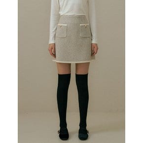 HOUND LINE TWEED SKIRT