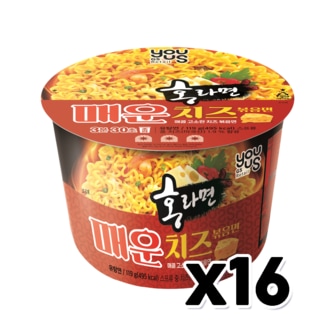  홍라면 매운치즈볶음면 큰컵 119g x 16개