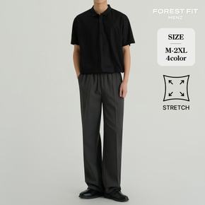 남성 스판 밴딩 와이드핏 슬랙스 (MS2601)