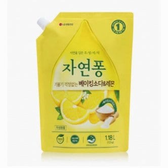 엘지생활건강 자연퐁 리필 1.2KG 베이킹소다&레몬