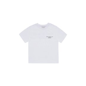 KIDS BASIC LOGO SHORT SLEEVE T-SHIRT WHITE 키즈반팔 베이직로고 화이트