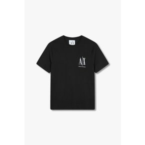 남성 엠브로이더리 로고 티셔츠(A414130118 블랙)