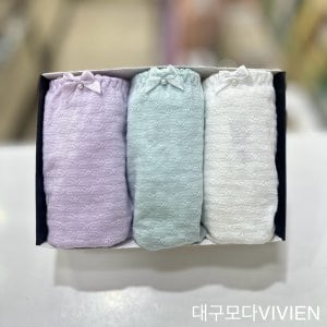 비비안 귀여운 리본 엠보싱 면스판 팬티 3종 중 (선택1) PT7247