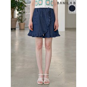 [당일출고]여성 밴딩 포켓 프릴 반바지