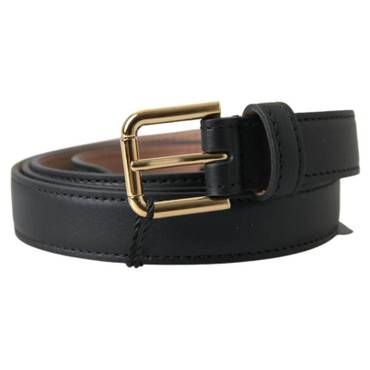 이스퀘어 4812749 Dolce  Gabbana Elegant Italian Leather Belt with Metal Mens Buckle