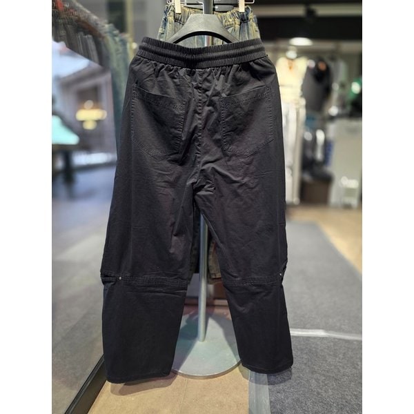 [시흥점] 26 워싱코튼 절개포인트 스트링팬츠(블랙)/JHZZ80106BK