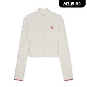 MLB [코리아공식] 여성 바시티 립 집업 가디건 NY (D.Cream)