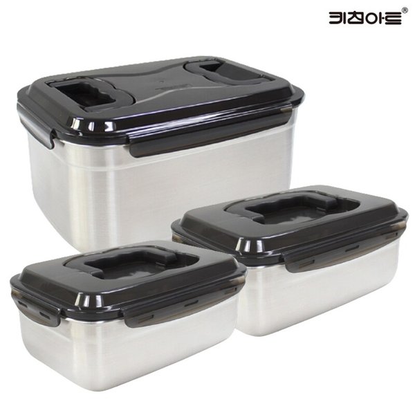 스텐레스 밀폐용기 김치통세트 3종F(1호+1호+4호)