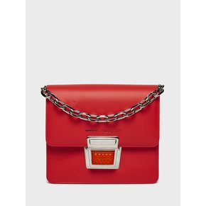 LEATHER TOY LOCK MINI RED BAG