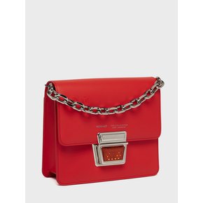 LEATHER TOY LOCK MINI RED BAG