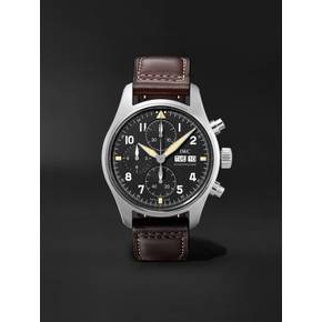 [해외배송] PILOTS SPITFIRE 오토매틱 CHRONOGRAPH 41MM 스테인레스 스틸 & 레더 시 B0080104728