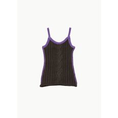 에드워드커밍 24SS CABLE KNIT CAMI IN BROWN / PURPLE