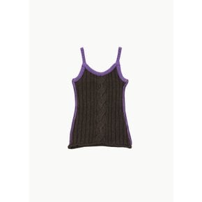 에드워드커밍 24SS CABLE KNIT CAMI IN BROWN / PURPLE