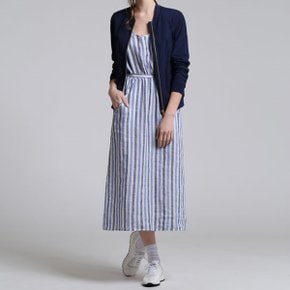 Linen Long Dress Indigo Stripe 울리치 린넨 롱 원피스