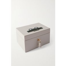 Frog Small Textured-leather Jewelry Box 오프 화이트 46376663162580910