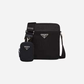 리나일론 앤 사피아노 레더 숄더백 블랙 Prada Re-Nylon and Saffiano Leather Shoulder