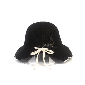 Summer Black Backopen Long Bucket Hat 버킷햇