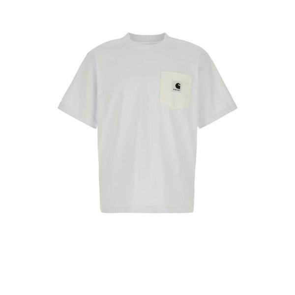 확대된 대표 사카이 반팔 티셔츠 2500995S 101 White