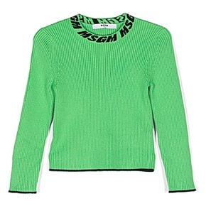 RIB KNITTED TURTLE NECK JUMPER GIRL - F3MSJGTN077 그린