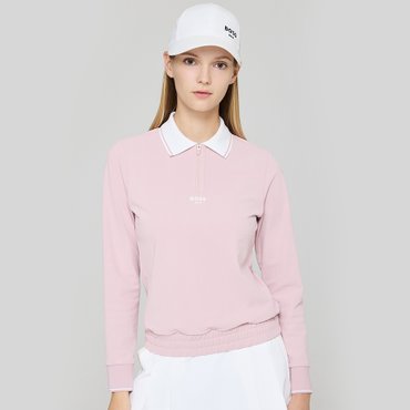 BOSS GOLF 카라 쿼러집 스웨트 셔츠 WOMAN PINK