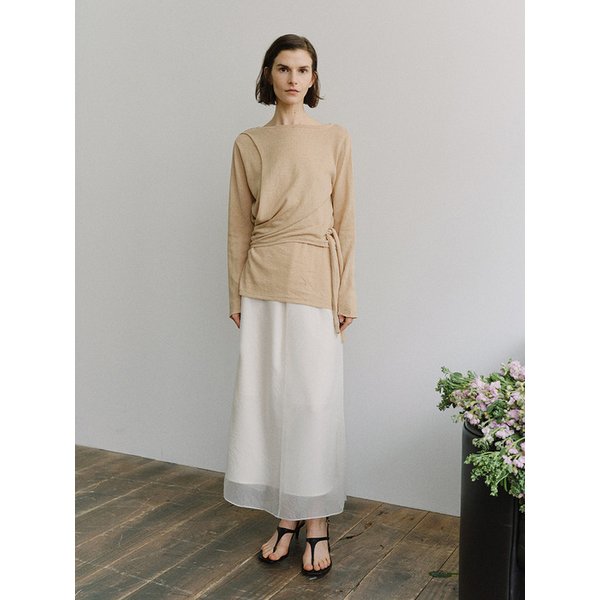 TIS TWIST LAYER KNIT TOP_3COLORS