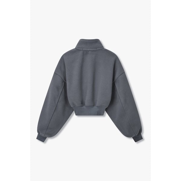 모크넥 플리스 크롭 집업 자켓 3615301013000