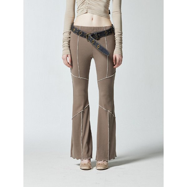 WAVE BOOTS CUT PANTS - BROWN