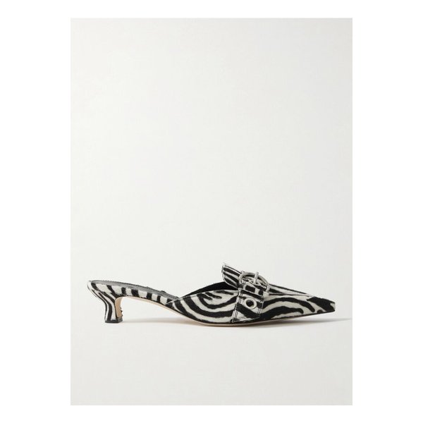 에이디 다니엘 버클 지브라 프린트 카프 헤어 뮬 1647597358230985