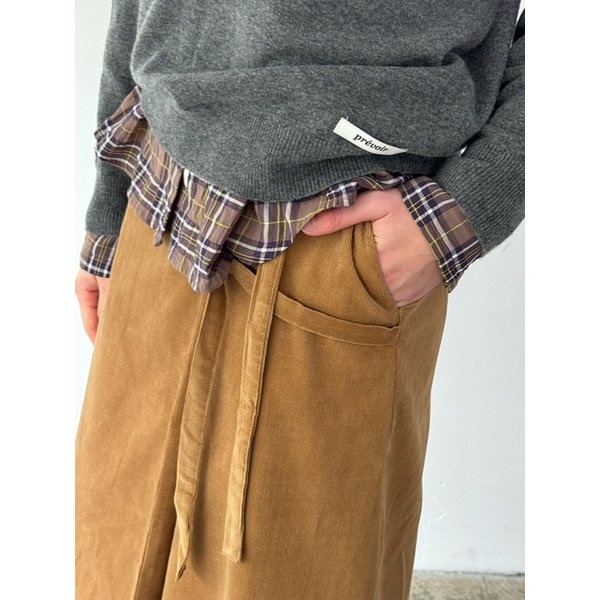 Corduroy Wrap Skirt