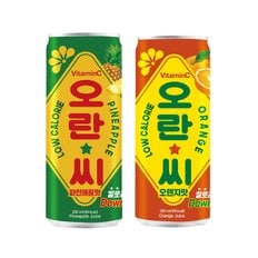 오란씨 250ml 30캔 파인애플 오렌지 탄산 음료수