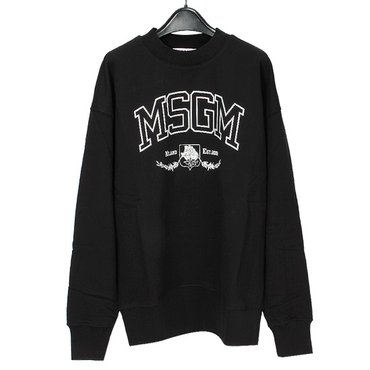 MSGM 남성 COLLEGE 로고 스웨트셔츠 3140MM168 217599 99 BLACK [MGC127bk]