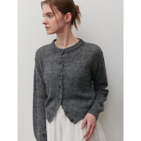 BOUCLE CARDIGAN CHARCOAL