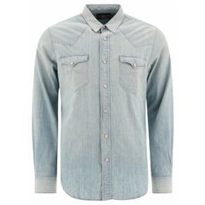 [RRL RALPH LAUREN] 남성 웨스턴 셔츠 782796403001 DAVEY 워시 라이트 Blue /3