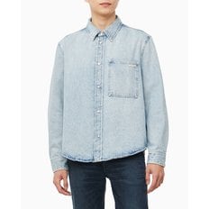 남성 레귤러핏 라이트블루 데님 셔츠(J327021)
