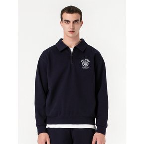 FC JERSEY COLLAR HALF ZIP-UP-DARK NAVY