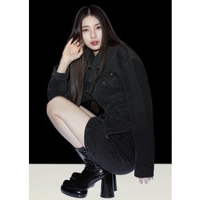 YO3D3875  [SUZY] [블랙] 블랙 변형 데님 자켓