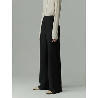 리이 4COLORS ELASTICATED WAIST STRAIGHT LEG TROUSERS
