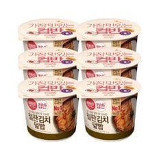 CJ제일제당 햇반 컵반 철판김치덮밥 254g x6개