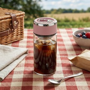 캔 글라스 보틀 350ml 핑크
