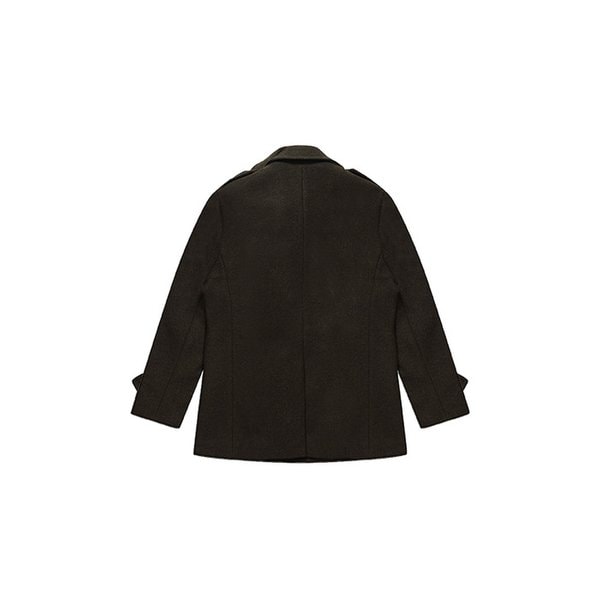 더블브레스트 피코트_다크카키