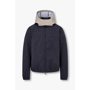 ARMANI EXCHANGE 남성 디태처블 배색 후디드 자켓( A415110022)다크 네이비