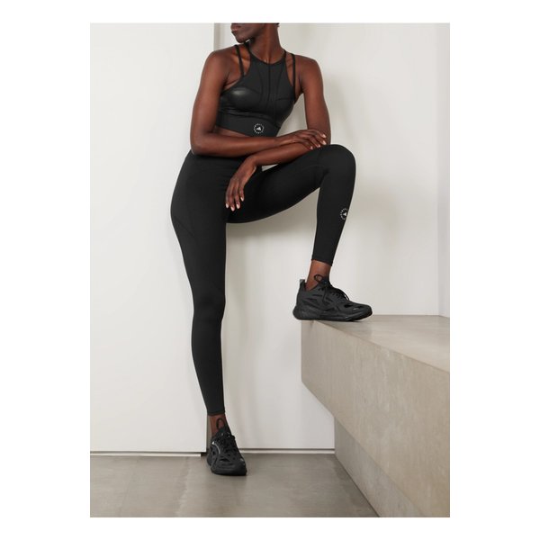 바이스텔라매카트니 프린트  스포츠 브라 블랙 46376663162943886