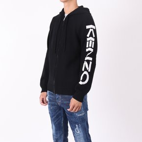 파리 로고 남성 후드 가디건 F965CA2003BA-99 블랙 Paris Hooded Cardigan