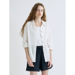 S Texture Stripe Shirt_White