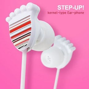 발바닥 디자인 패션 이어폰 STEP UP