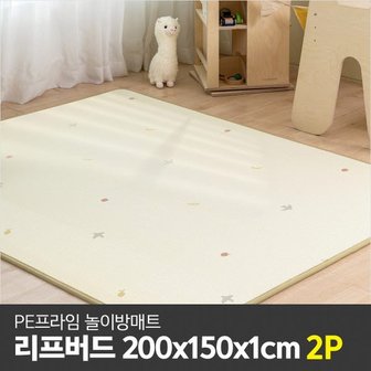 파크론 2P PE 프라임 놀이방매트 리프버드 200x150x1cm