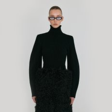 ZOVOUS Turtleneck Knit Pullover - Black