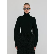 ZOVOUS Turtleneck Knit Pullover - Black